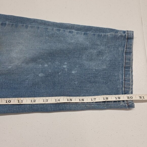 Time and Tru Womens Sz L 12-14 Med Wash Elastic Waist Pull On Denim Capris READ - Picture 10 of 12